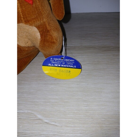 R. Dakin Dream Pets Eager Beaver Stuffed Animal Sawdust Camper Japan Vintage - Picture 3 of 16